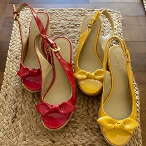 New Franco Sarto wedges- 2 pairs- red pair damaged